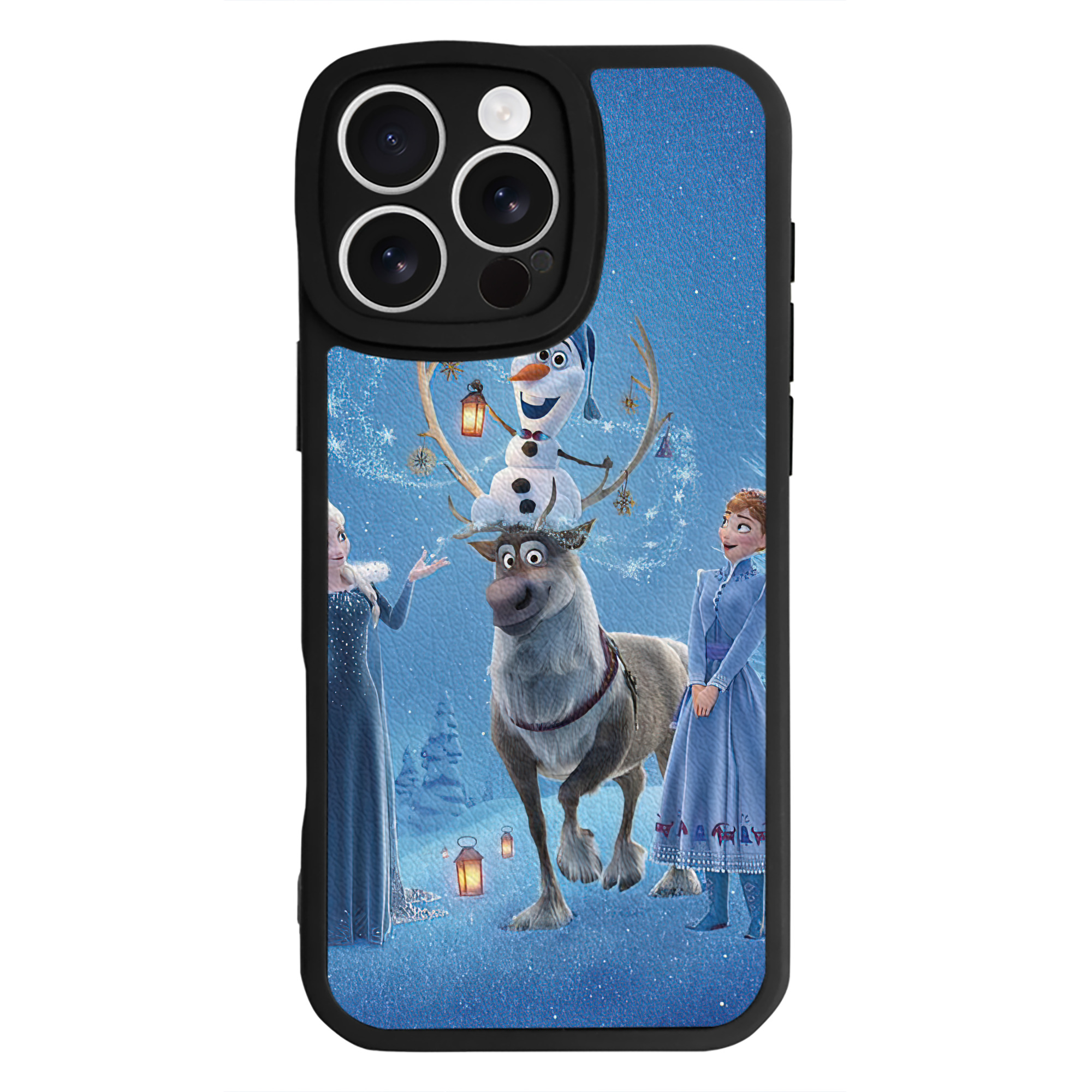 （画像用） アナと雪の女王 アンナ エルサ Frozen Anna Elsa 【iPhone 16シリーズ対応】シリコンスマホケース（レザー調） 材質：シリコン